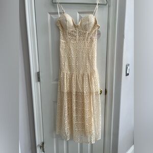 Selfie Leslie Ivory Lace Dress NWT size large